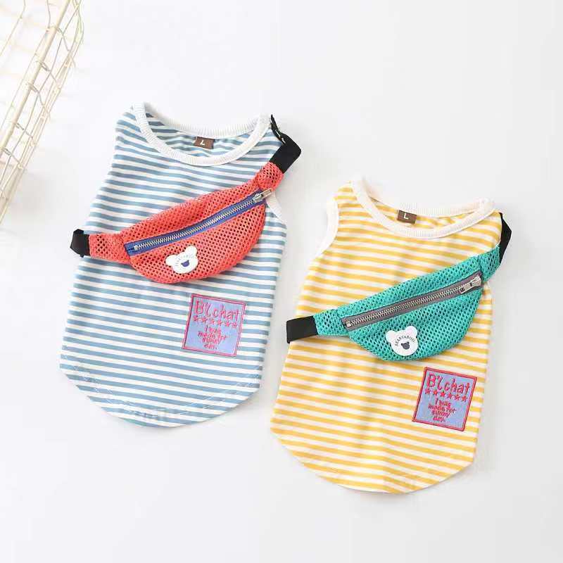 Dog Summer Clothes Cotton Stretch Backpack Vest Teddy Fighting Pet Clothing Purrfect Pawz