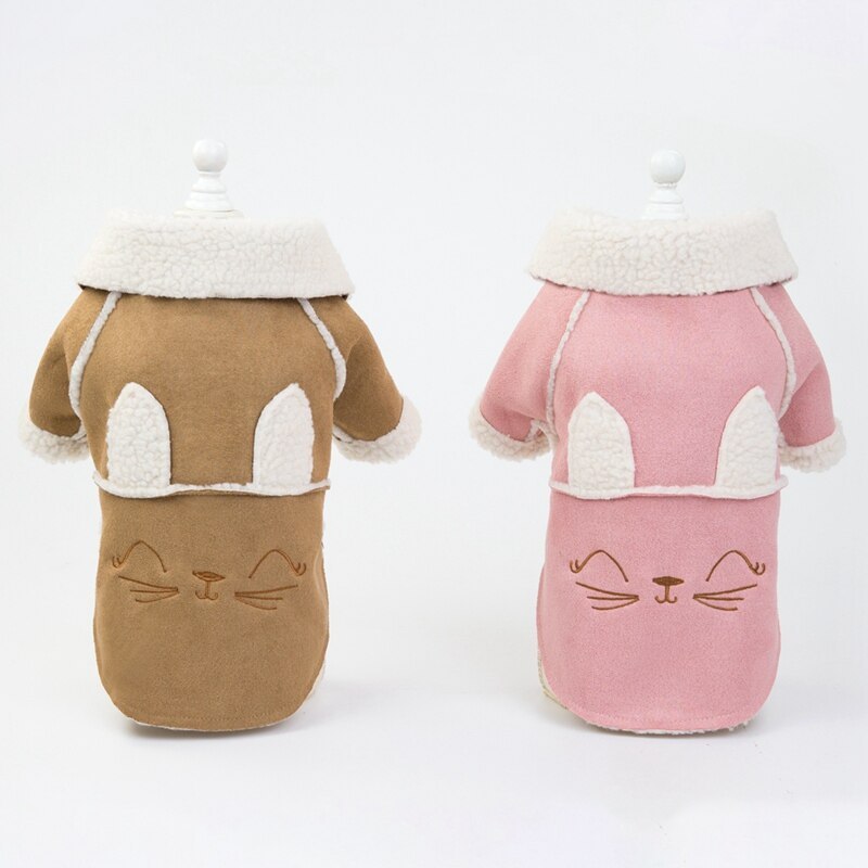 Cute Dog Clothes Cat Clothes Teddy Clothes Deerskin Velvet Lapel Jacket Purrfect Pawz