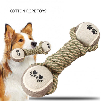 Pet Dog Toys For Large Small Dogs Toy Interactive Cotton Rope Mini Dog Toys Ball For Dogs Accessories Toothbrush Chew Premium Cotton-Poly Tug Toy For Dogs Interactive Rope Dog Toy For Medium Dogs Purrfect Pawz