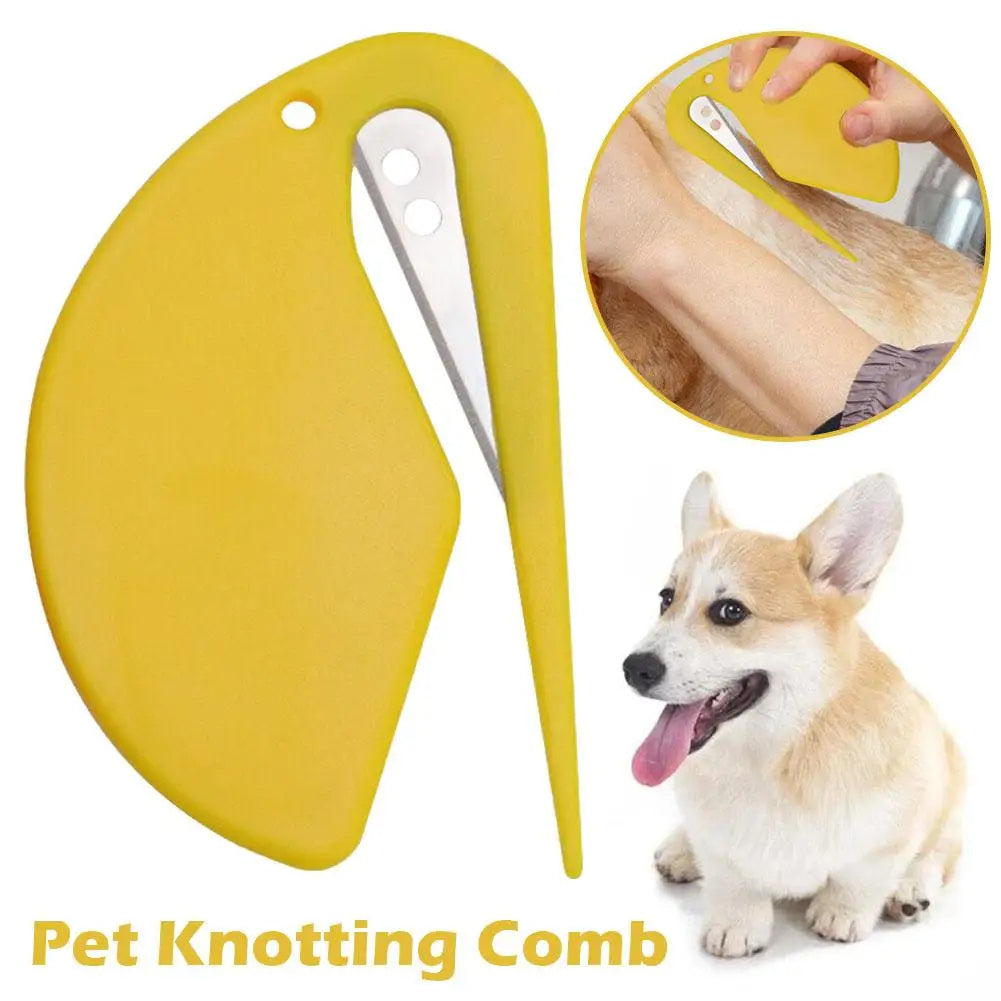 Pet Knotting Comb Effectively Painless Trim Hair Cat Hair Shedding Fur Knife Pet Comb Unknot Accessories Puppy M1F5 Purrfect Pawz