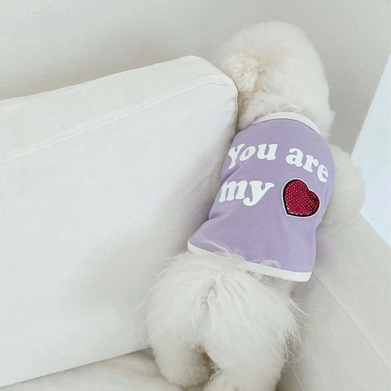 English Candy Color Dog Summer Thin Clothes Vest Purrfect Pawz