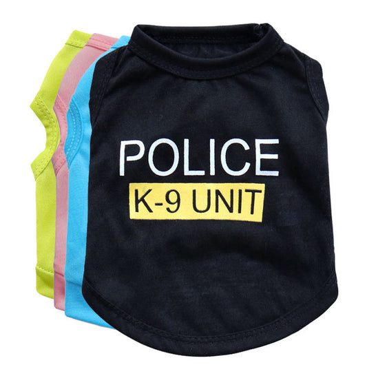 Spring And Summer Police Dog Pet Clothes Vest Purrfect Pawz