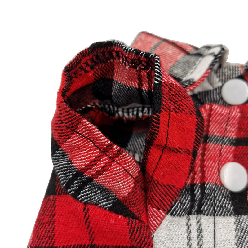 Pet Plaid Shirt Spring And Summer Dog Clothes Purrfect Pawz