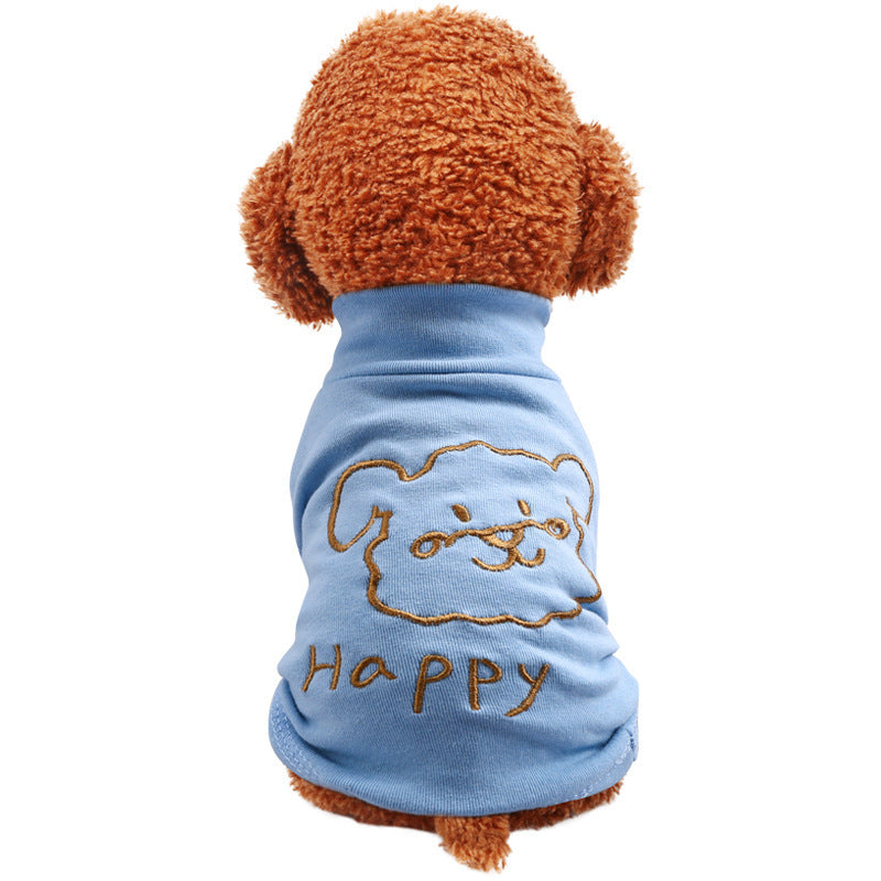 Pet Clothes Happy Puppy Bottoming Shirt Purrfect Pawz