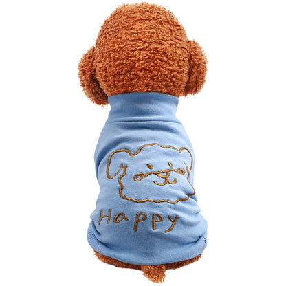 Pet Clothes Happy Puppy Bottoming Shirt Purrfect Pawz