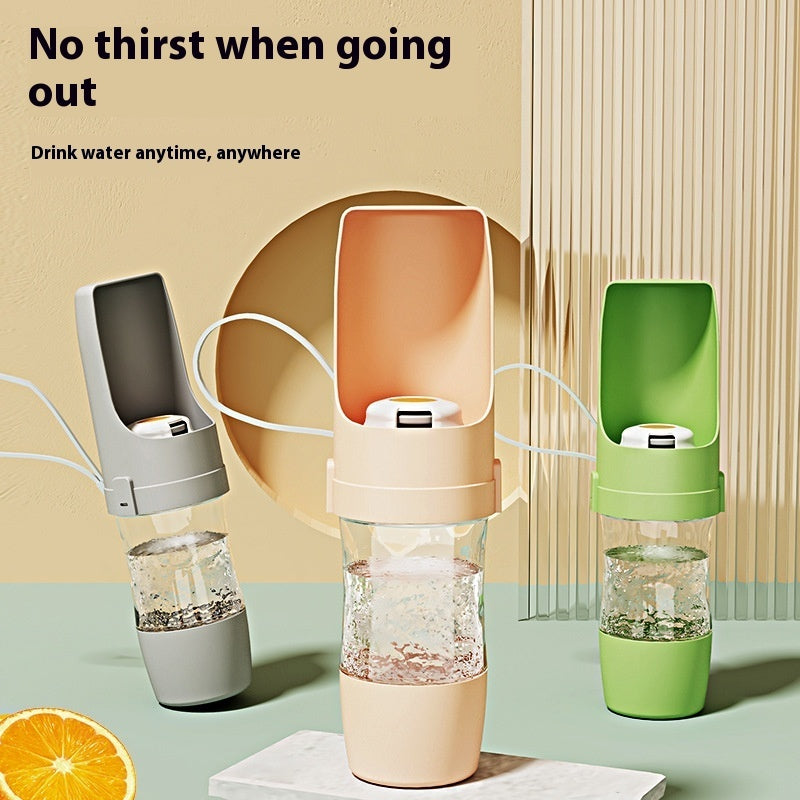 2 In 1 Travel Dog Water Bottle Pet Water Dispenser Feeder Drinking Feeder Dog Outing Water Feeder Pets Outdoor Portable Cup Pet Products Purrfect Pawz