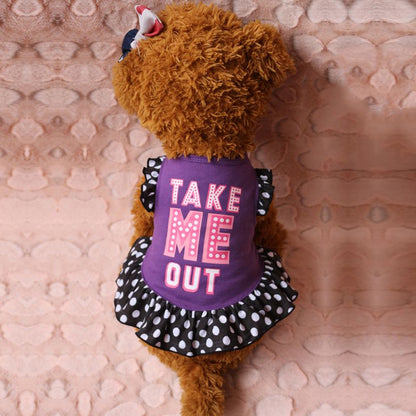 Small Dog Summer Dresses Vest Top Clothes Puppy Pet Dress Skirt Coat Apparel Pets Cats Dog Shirts Girl Purrfect Pawz