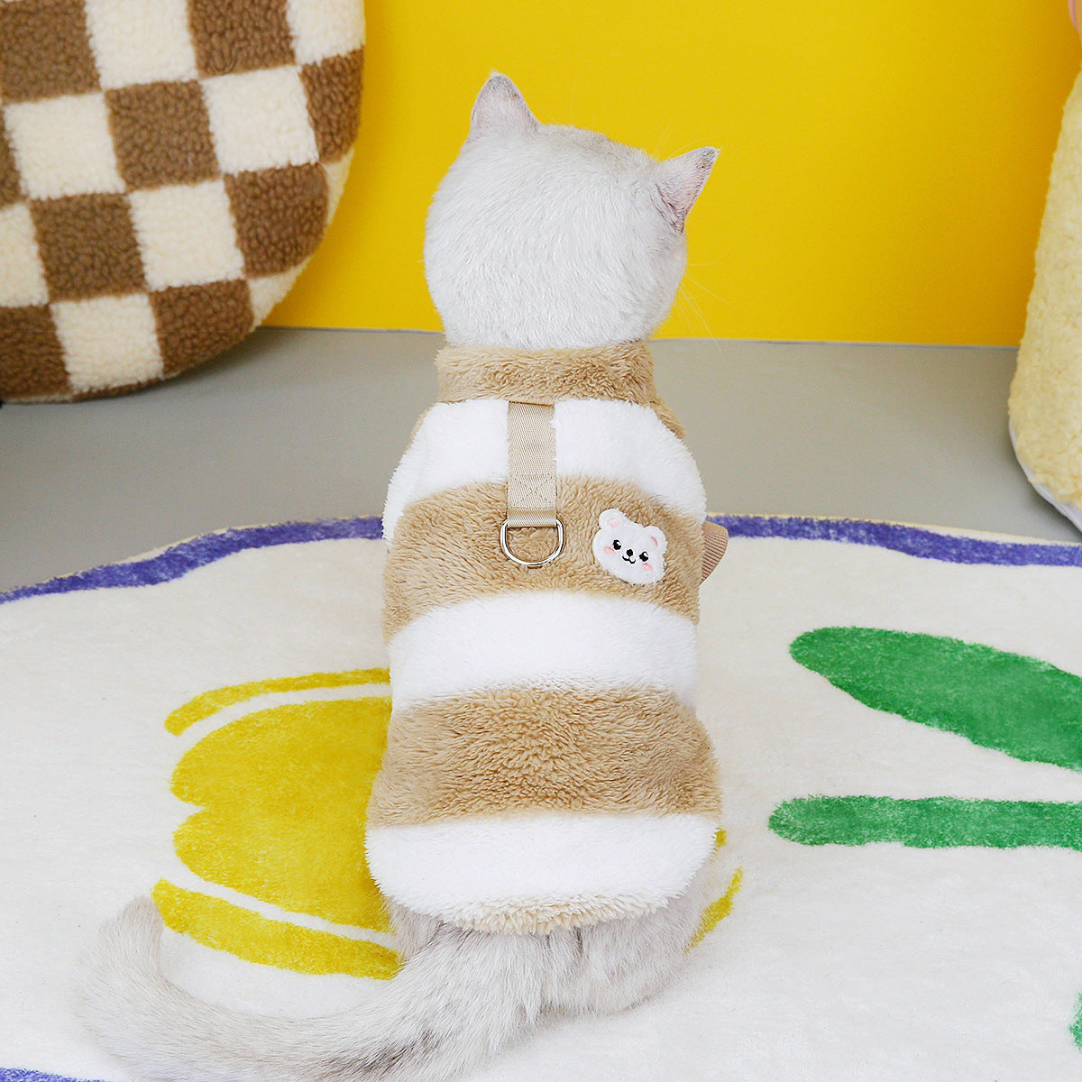 Pet Cat Clothes Fleece Sweatshirt Purrfect Pawz