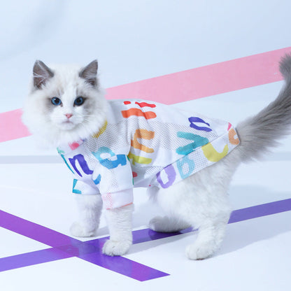 Cat Clothes Anti Hair Loss Cute VestBlue Purrfect Pawz