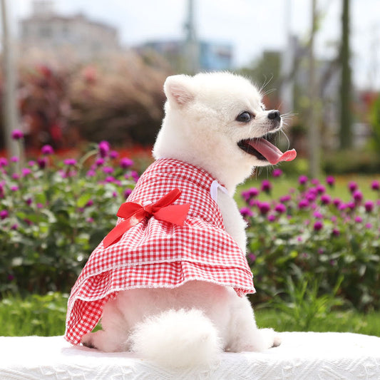 Spring Summer And Autumn New Plaid Pet Cat Clothes Supplies Stripes Purrfect Pawz