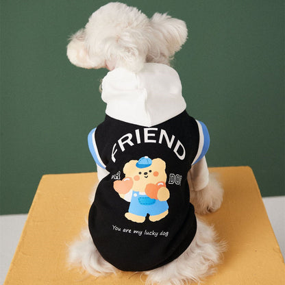 Dog Clothes Autumn And Winter Stitching Contrast Color Fake Two-piece Pet Sweater Purrfect Pawz