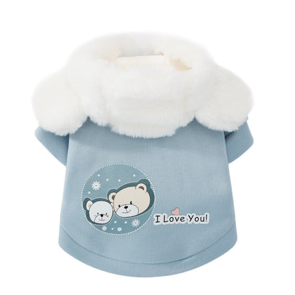 Dog Cat Hooded Sweater Cartoon Pet Clothes Purrfect Pawz