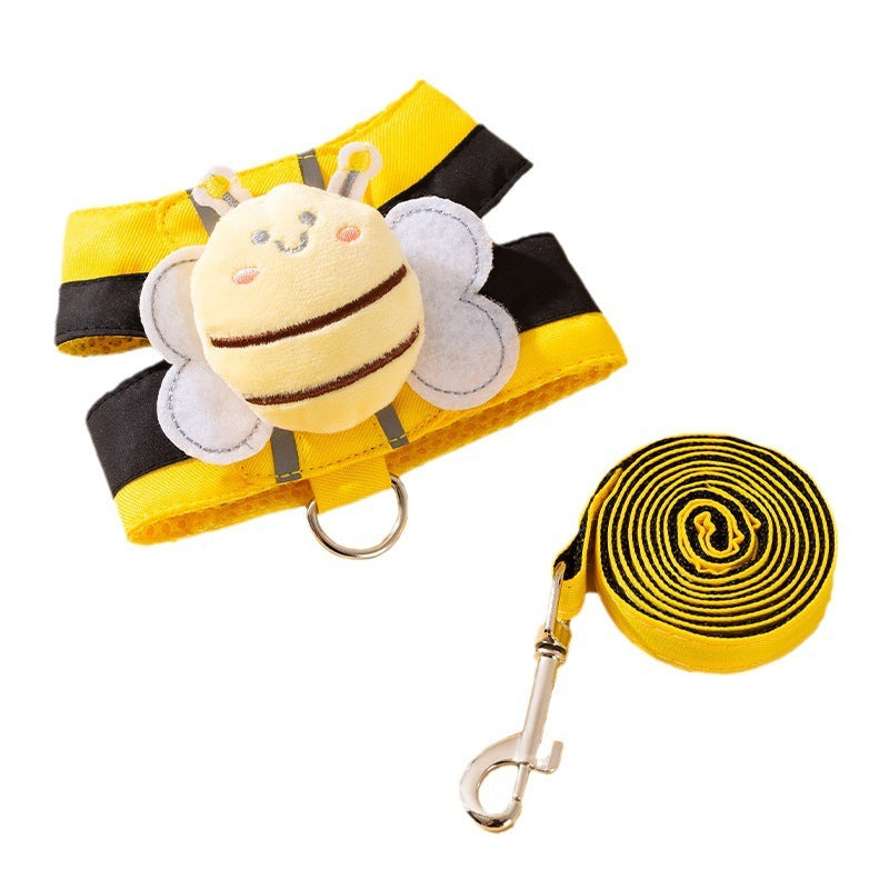 Bee Suspender Set With Cat Harness And Pet Leash, Perfect For Walking Your Furry Friend In Style Purrfect Pawz