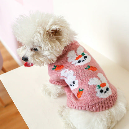 Bowknot Dog Clothes Cat Costume Hollow Knit Dog Sweater Purrfect Pawz