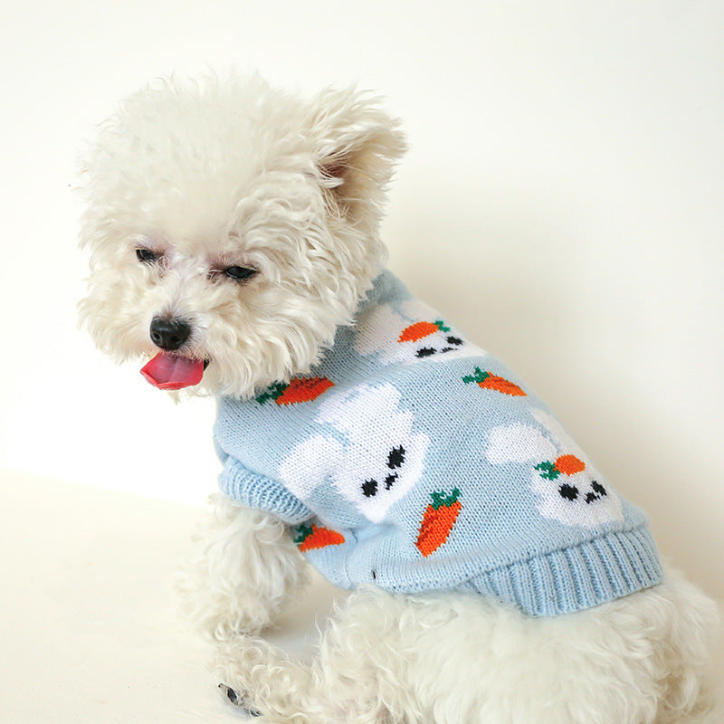 Bowknot Dog Clothes Cat Costume Hollow Knit Dog Sweater Purrfect Pawz