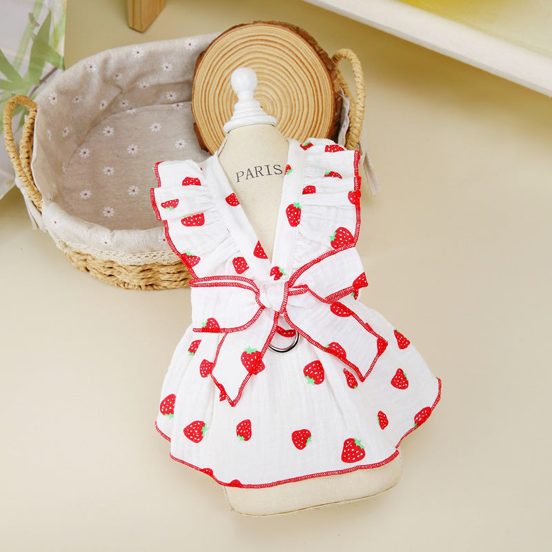 Dog Clothes Floral Princess Dress Spring And Summer Purrfect Pawz