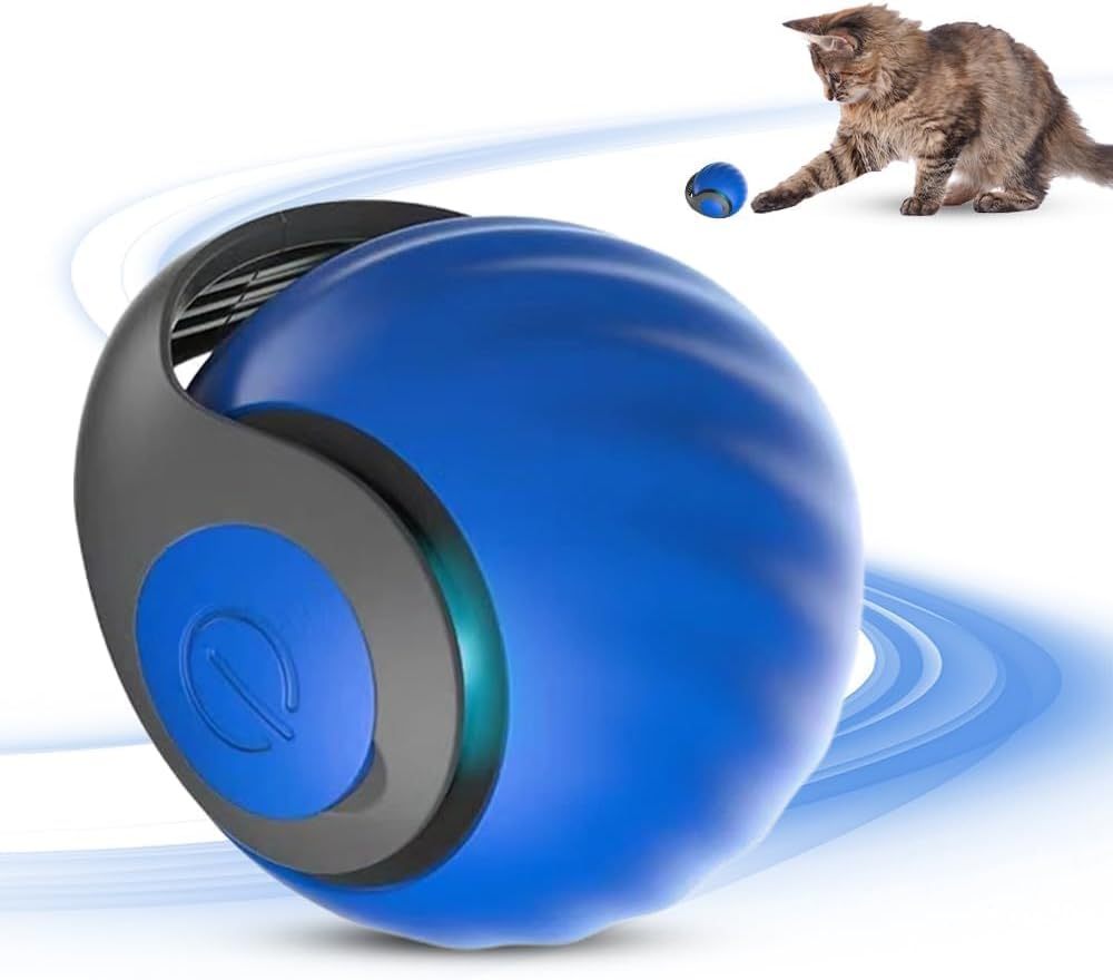 Interactive Cat Toys Balls For Indoor Cats Dogs Rolling Ball Motion Activate Rolling Ball With Touch Control Interactive Self Moving Balls Toys For Large Small Pets Purrfect Pawz