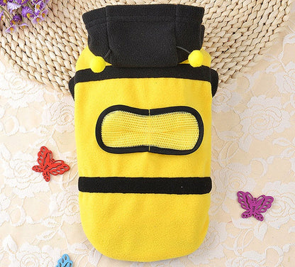 1Pcs Pet Clothes Cute Bees Dog Cat Clothes Soft Fleece Teddy Poodle Dog Clothes For Pets Product Supplies Accessories Purrfect Pawz