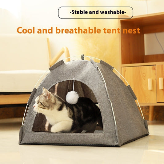 Cathouse Doghouse Breathable Tent Nest Indoor Outdoor Universal Pet Room Purrfect Pawz