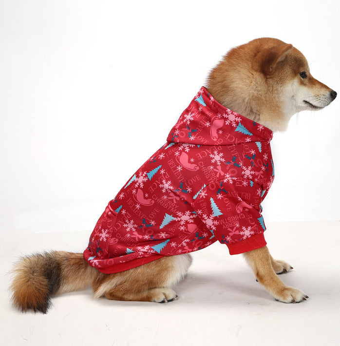 Plush Christmas Print Sweater Spring, Autumn And Winter Dog Clothes Purrfect Pawz