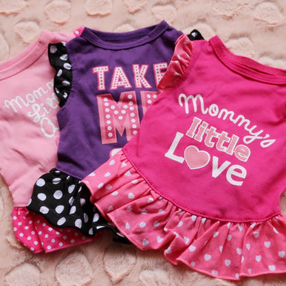 Small Dog Summer Dresses Vest Top Clothes Puppy Pet Dress Skirt Coat Apparel Pets Cats Dog Shirts Girl Purrfect Pawz