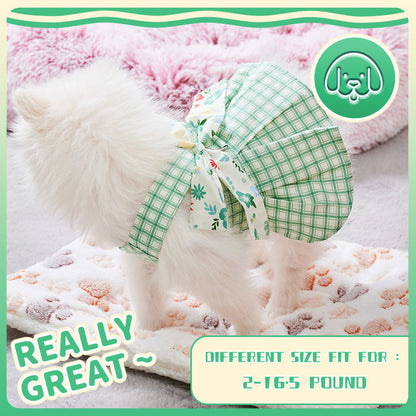 Summer Small Dog Clothes Pet Harness With Leash Puppy Dresses Cute Outdoor Clothing Pet Dress Puppy Chihuahua Costume Dog Item Purrfect Pawz