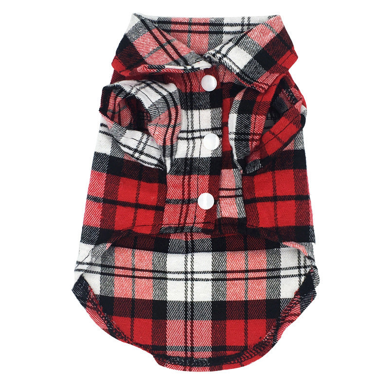 Pet Plaid Shirt Spring And Summer Dog Clothes Purrfect Pawz