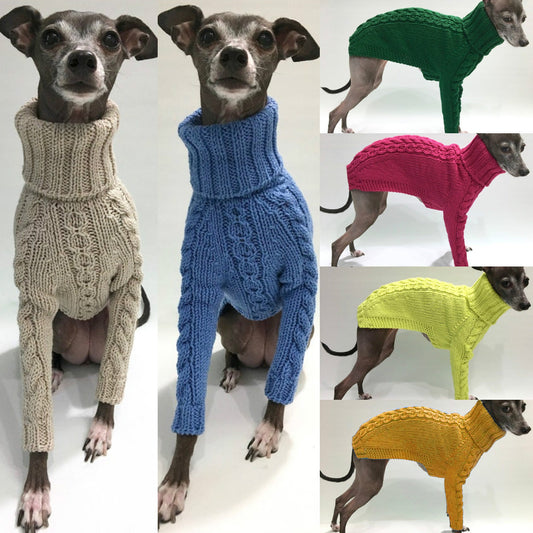 Winter Solid High Collar Dog Sweater Pet Products Purrfect Pawz