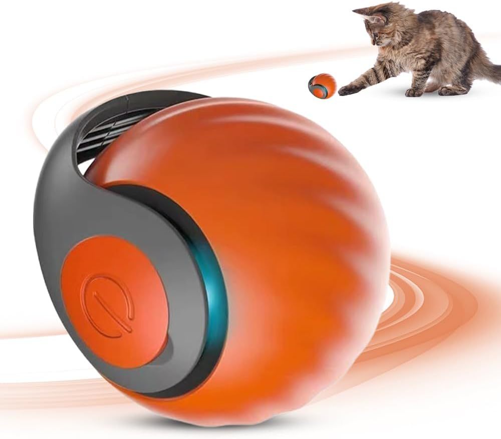 Interactive Cat Toys Balls For Indoor Cats Dogs Rolling Ball Motion Activate Rolling Ball With Touch Control Interactive Self Moving Balls Toys For Large Small Pets Purrfect Pawz