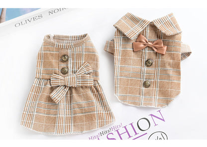 Pet Cat Teddy Bichon Small Dog Clothes Summer Spring And Autumn Thin Couple Suit Shirt Purrfect Pawz