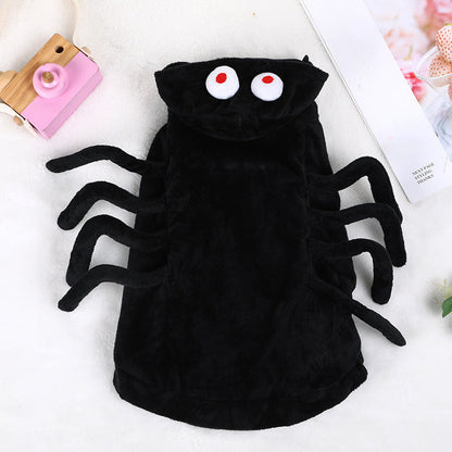 Cat Dog Clothes Halloween Funny Spider Style Purrfect Pawz