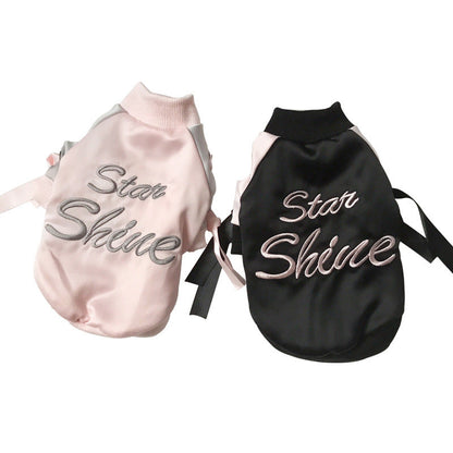 Dog Jacket Autumn Cat Satin Baseball Uniform British Short Kitten Cat Clothes Purrfect Pawz