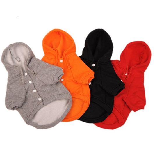 Fleece Hooded Sweater Dog Clothes Winter Hooded Jacket Purrfect Pawz