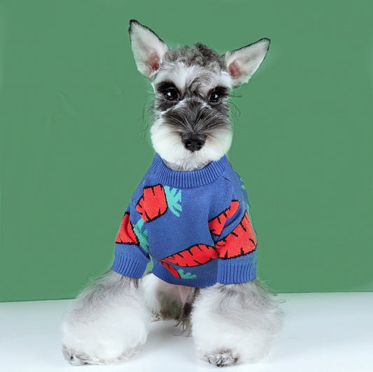 Dogs And Cats Schnauzer Teddy Winter Thickened Cute Carrot Sweater Purrfect Pawz