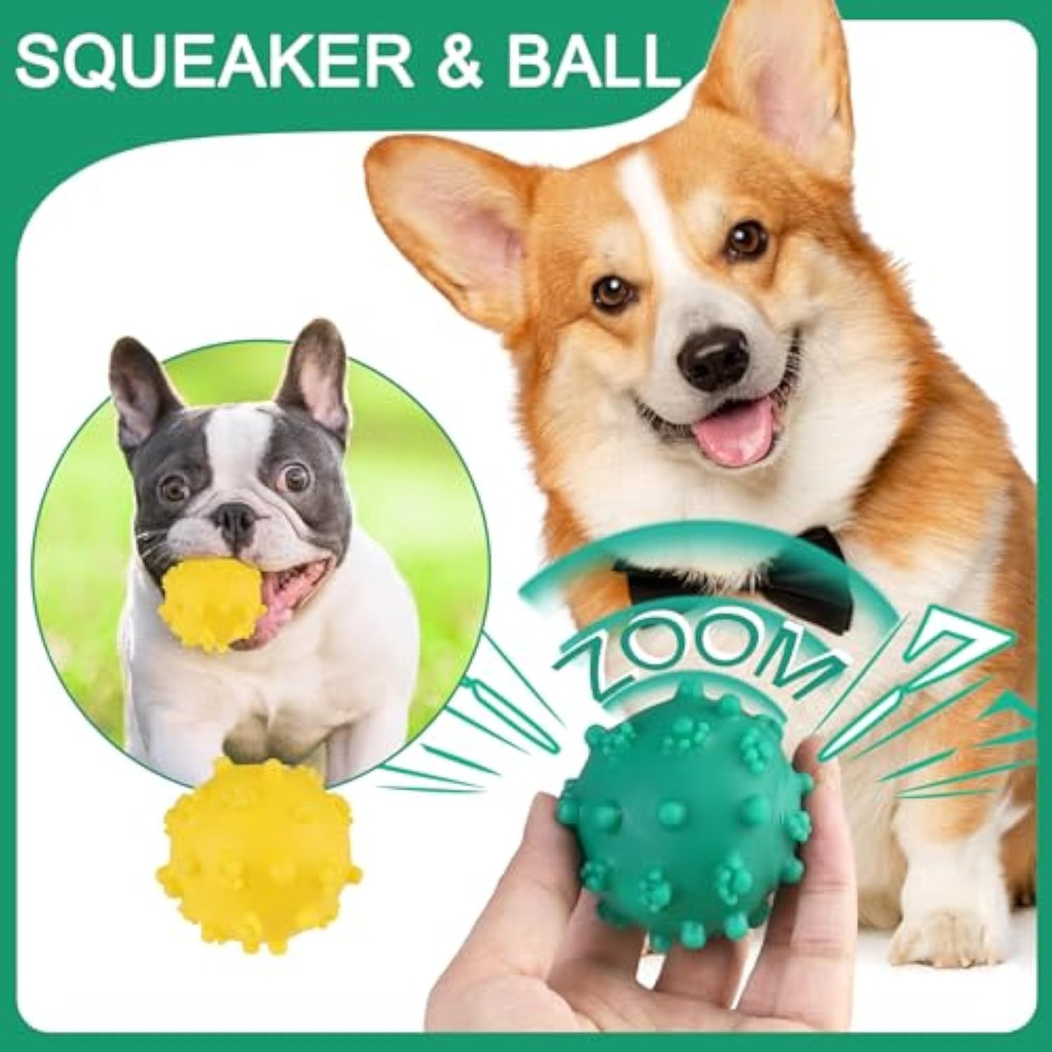 Dog Toy Balls Bright Color Spike Dog Balls Puppy Chew Toys For Teething Training Interactive Fetch Dog Balls Outdoor Water Toys For Small Dog Puppy Pomeranian Chihuahua Purrfect Pawz