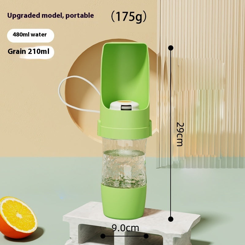 2 In 1 Travel Dog Water Bottle Pet Water Dispenser Feeder Drinking Feeder Dog Outing Water Feeder Pets Outdoor Portable Cup Pet Products Purrfect Pawz