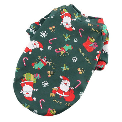 Plush Christmas Print Sweater Spring, Autumn And Winter Dog Clothes Purrfect Pawz