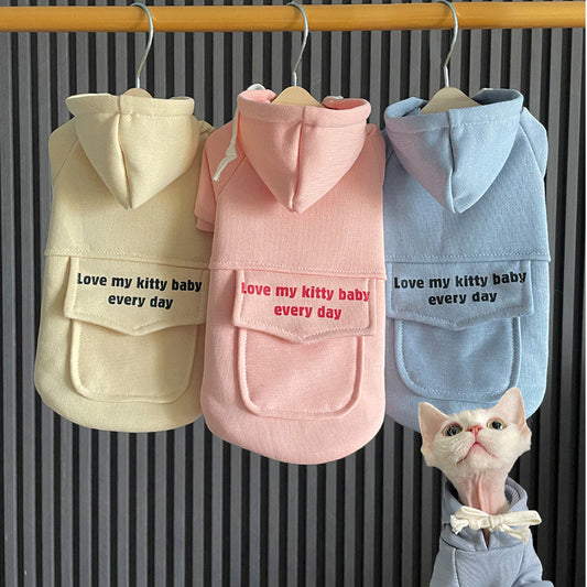 Pure Cotton Hooded Sweater Trendy Brand Warm Autumn And Winter Purrfect Pawz