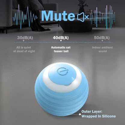 Cat Interactive Ball Smart Cat Dog Toys Electronic Interactive Cat Toy Indoor Automatic Rolling Magic Ball Cat Game Accessories Purrfect Pawz