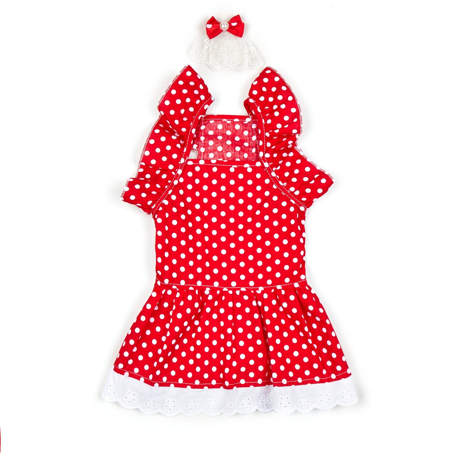 Black And White Polka Dot Dress Dog Princess Cute Skirt Purrfect Pawz