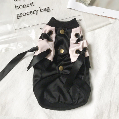 Dog Jacket Autumn Cat Satin Baseball Uniform British Short Kitten Cat Clothes Purrfect Pawz