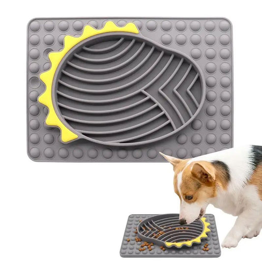Slow Feeder Dog Bowls Stable Slow Feeder Licking Mat For Pets Slow Eating Smooth Texture Lick Pad For Pet Dog Puppy Cat Kitten Purrfect Pawz