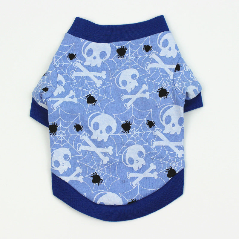 Dog clothes spring and summer clothes cartoon print T-shirt Teddy Bichon pet costume wholesale pet Halloween clothes Purrfect Pawz