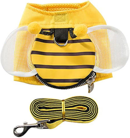 Bee Suspender Set With Cat Harness And Pet Leash, Perfect For Walking Your Furry Friend In Style Purrfect Pawz