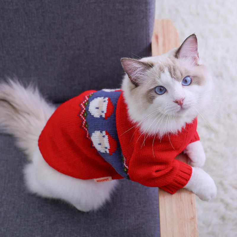Puppy Dog Clothes Cat Christmas Sweater Purrfect Pawz