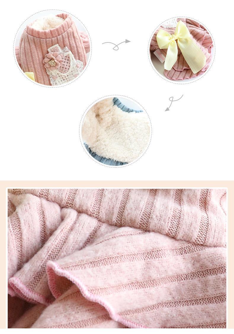 Pet Dog Clothes Cat Princess Skirt Cotton Padded Clothes Purrfect Pawz