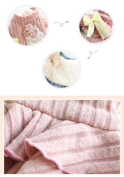 Pet Dog Clothes Cat Princess Skirt Cotton Padded Clothes Purrfect Pawz