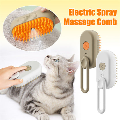 Cat Steam Brush Steamy Dog Brush 3 In 1 Electric Spray Cat Hair Brushes For Massage Pet Grooming Comb Hair Removal Combs Pet Products Purrfect Pawz