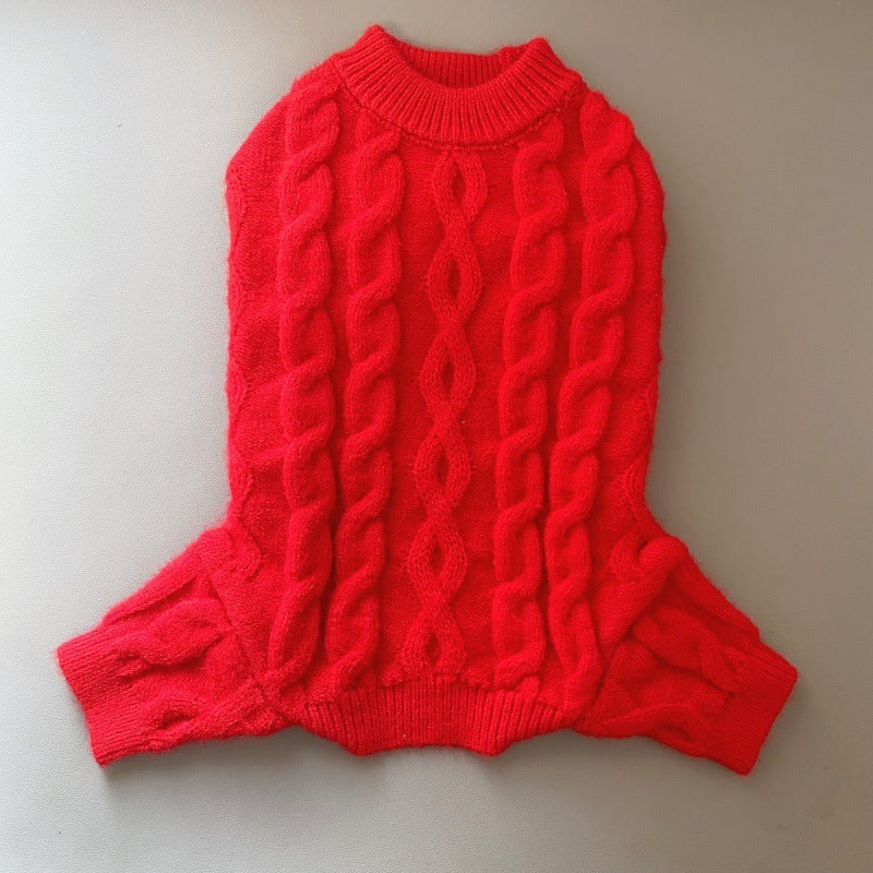 Autumn And Winter New Pet Four-leg Knitted Warm Sweater Purrfect Pawz