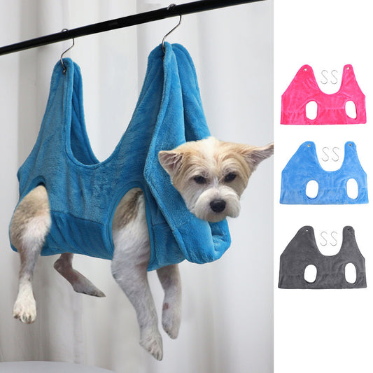 Pet Dog Cat Grooming Hammock Harness Dog Hammock Restraint Bag Helper Breathable Dogs Grooming Trimming Hammock Helper Cats Purrfect Pawz